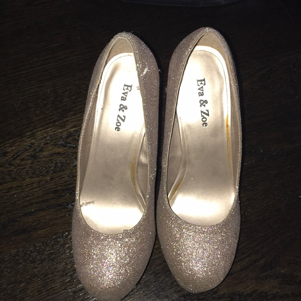 Sparkly four and half inch platform heel